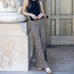 Kiragrace Portofino Women’s Wide Leg Travel Pant Stretch Comfort Size Large $198